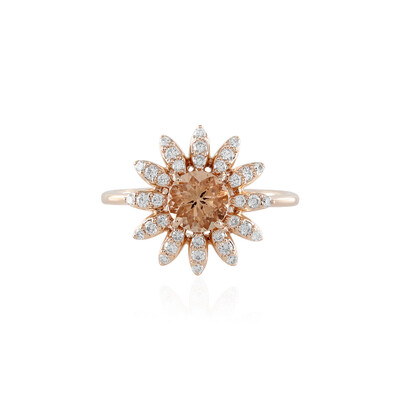Anillo en oro con Turmalina durazno (AMAYANI)