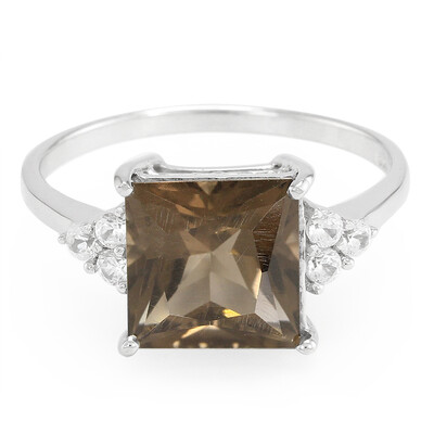 Anillo en plata con Cuarzo ahumado