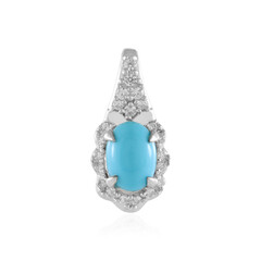 Colgante en plata con Turquesa bella durmiente