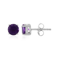 Pendientes en plata con Amatista de Zambia