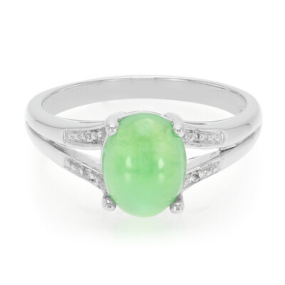 Anillo en plata con Crisoprasa imperial