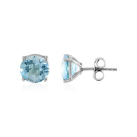 Pendientes en plata con Topacio azul cielo