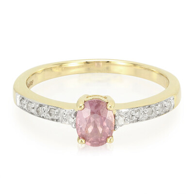 Anillo en oro con Zafiro Padparascha no calentado