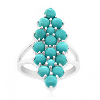 Anillo en plata con Campitos turquesas (Anne Bever)