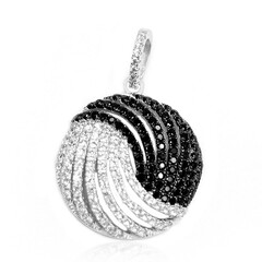 Colgante en plata con Espinela negra