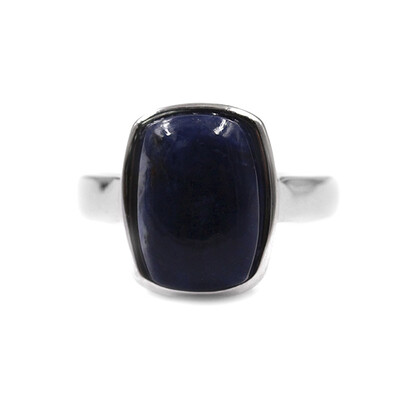 Anillo en plata con Sodalita