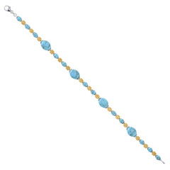 Brazalete en plata con Turquesa