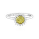 Anillo en plata con Apatita dorada