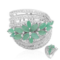 Anillo en plata con Esmeralda