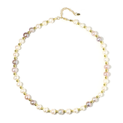 Collar en plata con Hematita dorada