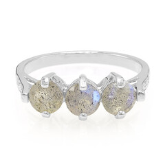 Anillo en plata con Espectrolita