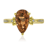 Anillo en oro con Turmalina neón del Congo (CIRARI)