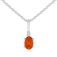 Collar en plata con Ópalo de fuego