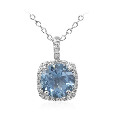 Collar en plata con Topacio azul cielo