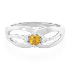 Anillo en plata con Zafiro amarillo