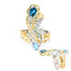 Anillo en plata con Topacio azul de Londres (Gems en Vogue)
