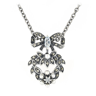 Collar en plata con Topacio azul cielo