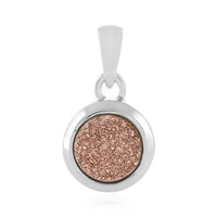 Colgante en plata con Ágata plateada brillante