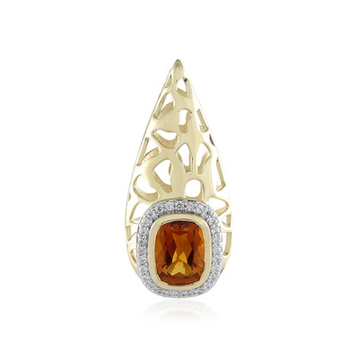 Colgante en oro con Citrino de Madeira (Ornaments by de Melo)