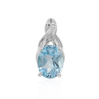 Colgante en plata con Topacio azul cielo