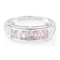 Anillo en plata con Turmalina cuprífera rosa