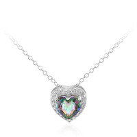 Collar en plata con Cuarzo místico verde