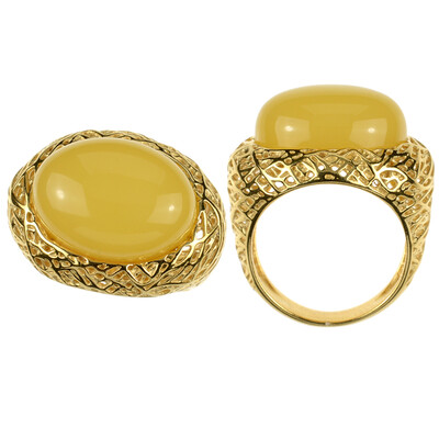 Anillo en plata con Ámbar báltico (dagen)