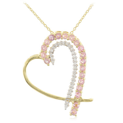 Collar en oro con Zafiro Padparascha no calentado (AMAYANI)