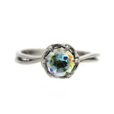 Anillo en plata con Topacio Rayo de Luna
