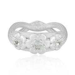 Anillo en plata con Topacio blanco