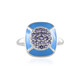 Anillo en plata con Iolita de Madagascar