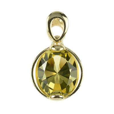 Colgante en oro con Citrino de color limón (dagen)