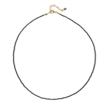 Collar en plata con Hematita negra