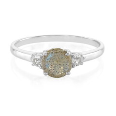 Anillo en plata con Espectrolita