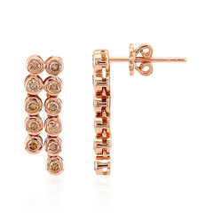 Pendientes en oro con Diamante rosa de Francia de Argyle SI1