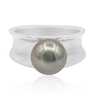 Anillo en plata con Perla cultivada de Tahití (TPC)