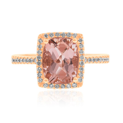 Anillo en oro con Morganita AAA