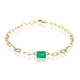 Brazalete en oro con Esmeralda de Zambia AAA (CIRARI)