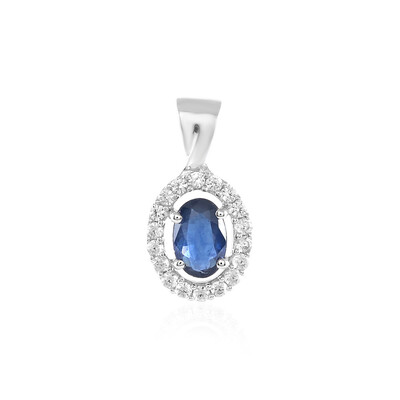 Colgante en oro con Zafiro azul