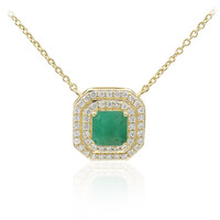 Collar en plata con Esmeralda de Brasil