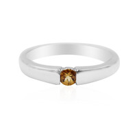 Anillo en plata con Escapolita cognac