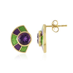 Pendientes en plata con Amatista (Adela Silber)