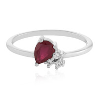 Anillo en plata con Rubí de Madagascar