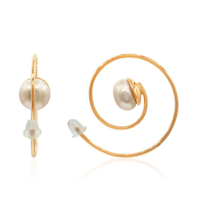 Pendientes en plata con Perla Freshwater (TPC)