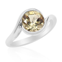 Anillo en plata con Labradorita dorada
