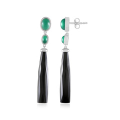 Pendientes en plata con Ónix negro (KM by Juwelo)