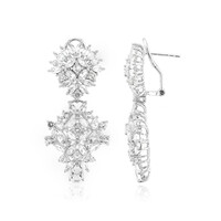 Pendientes en plata con Topacio blanco