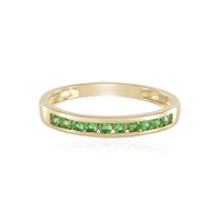 Anillo en oro con Tsavorita