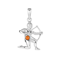 Colgante en plata con Ámbar báltico