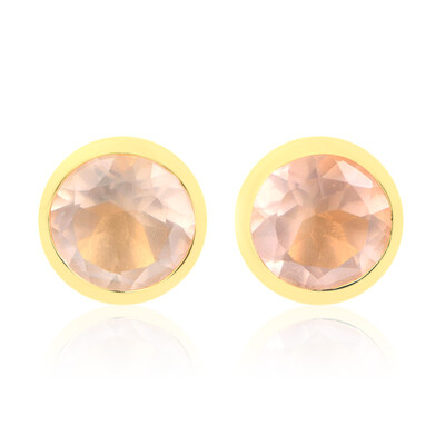 Pendientes en plata con Cuarzo rosa